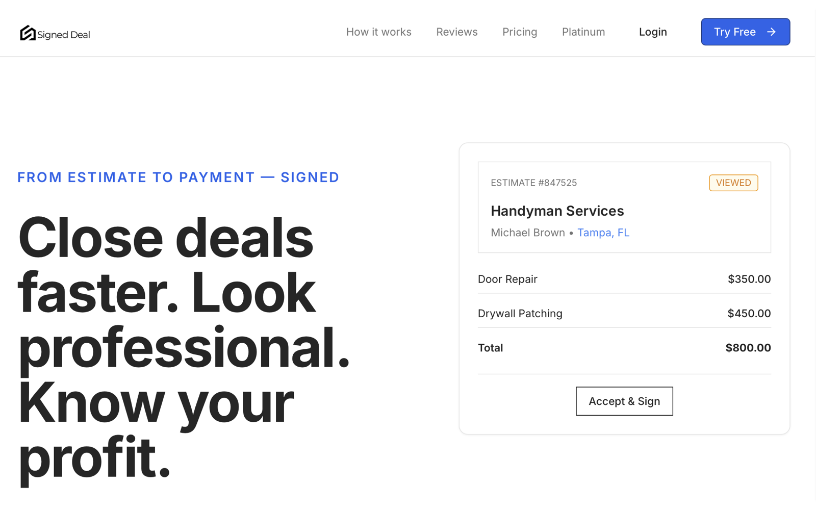 Signed Deal